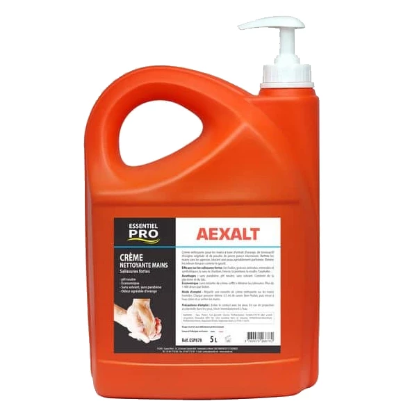 Savon Liquide Et Crème Lavante Crème Nettoyante Mains Aexalt Salissures Fortes Orange Bidon 5 L 3 Savon Liquide Et Crème Lavante Crème Nettoyante Mains Aexalt Salissures Fortes Orange Bidon 5 L