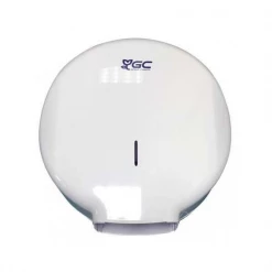 Goma Camps Distributeur De Papier, Essuie-mains, Papier Hygiénique Distributeur Papier Toilette Bobine Maxi Jumbo Plastique Blanc Visserie