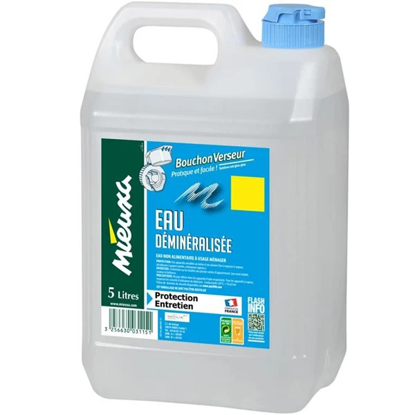 Produits Désinfectants Eau Déminéralisée En Bidon De 5 Litres : Ciron H2OD5 3297780000086 3 Produits Désinfectants Eau Déminéralisée En Bidon De 5 Litres : Ciron H2OD5 3297780000086