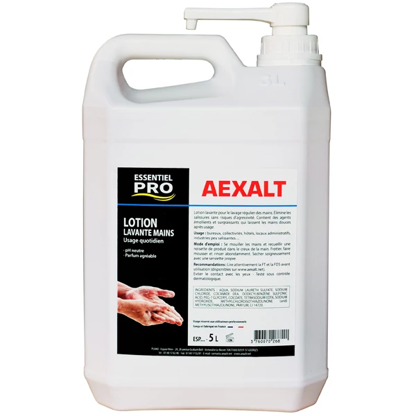 Aexalt Savon Liquide Et Crème Lavante Savon Liquide Pour Mains - PH Neutre - Bidon De 5 Litres Avec Pompe 3 Aexalt Savon Liquide Et Crème Lavante Savon Liquide Pour Mains - PH Neutre - Bidon De 5 Litres Avec Pompe