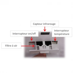 Sèche-mains Automatique Sèche-mains Automatique Horizontal 1400W Air Smile Rossignol Blanc -Droguerie Soldes Boutique p257826 pic5