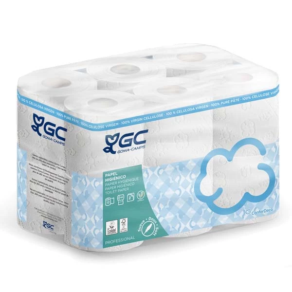 Goma Camps Essuie-mains Et Papier Hygiénique Papier Toilette Hygiénique Recyclé écologique GC Ecologic+ 12 Rouleaux 4 Goma Camps Essuie-mains Et Papier Hygiénique Papier Toilette Hygiénique Recyclé écologique GC Ecologic+ 12 Rouleaux – Image 2