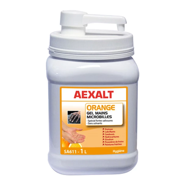 Savon Et Gel Microbilles Savon Gel Microbilles Sans Solvant Orange Bidon De 1 Litre Avec Pompe Aexalt SA611 3 Savon Et Gel Microbilles Savon Gel Microbilles Sans Solvant Orange Bidon De 1 Litre Avec Pompe Aexalt SA611