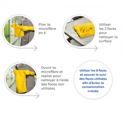 Spontex Professional Eponges Et Micro Fibres Microfibre Multi-usages - Multiclean - Couleur Rouge - Lot De 5 95000113