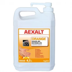 Savon Et Gel Microbilles Gel Microbilles Sans Solvant Aexalt Orange Bidon 4.5L Avec Pompe