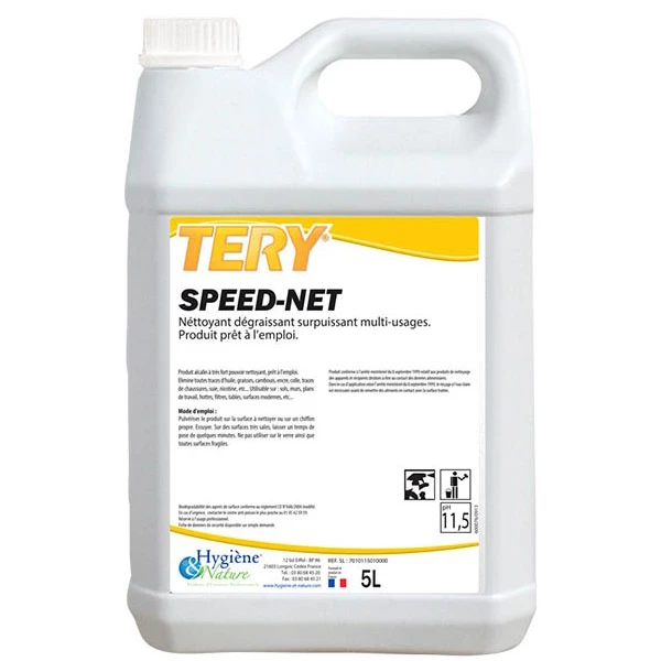 Nettoyant Multi-usage Nettoyant Dégraissant Polyvalent Puissant - Speed-net - Bidon 5L 3 Nettoyant Multi-usage Nettoyant Dégraissant Polyvalent Puissant - Speed-net - Bidon 5L